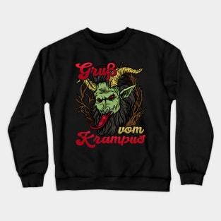 Gruss vom Krampus - Christmas Winter Devil Gift Crewneck Sweatshirt